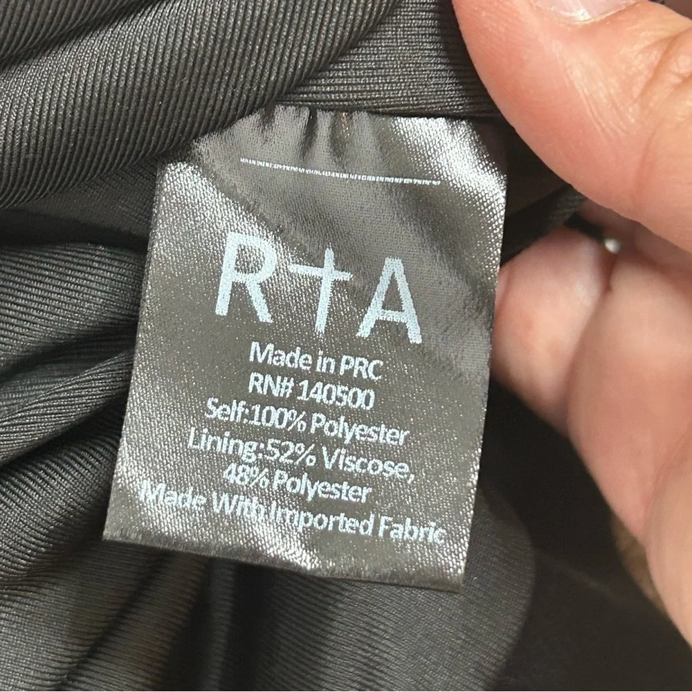 RtA Silver Sequin and Black Velvet Striped Lomg Sleeve Bodycon Mini Dress